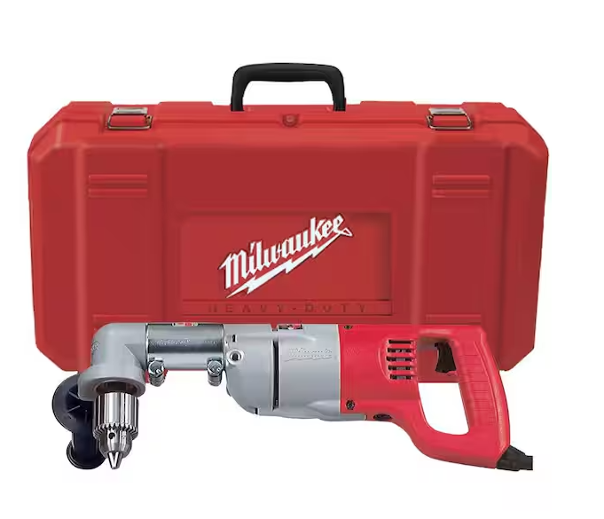7 Amp Corded 1/2 in. Corded Right-Angle Drill Kit with Hard Case