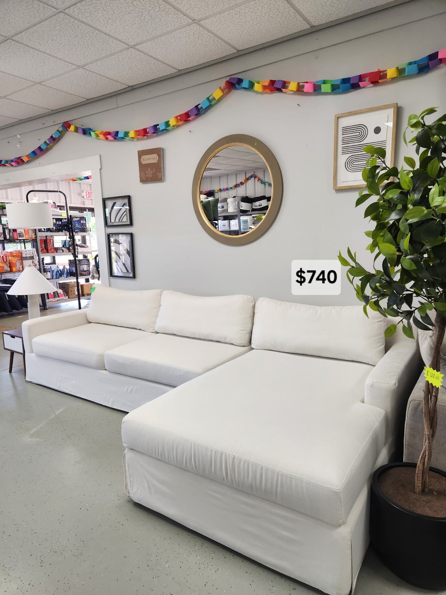 Rosalina Fabric Slipcover Sofa Chaise Sectional