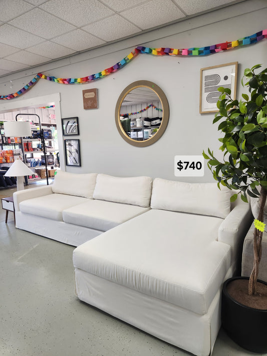 Rosalina Fabric Slipcover Sofa Chaise Sectional