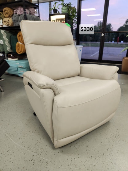 Sanders Leather Power Recliner with Power Headrest