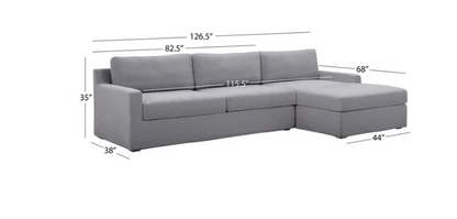 Rosalina Fabric Slipcover Sofa Chaise Sectional