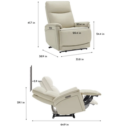 Sanders Leather Power Recliner with Power Headrest