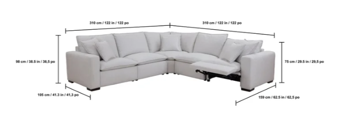 Alena Fabric Power Reclining Sectional