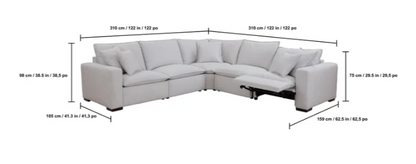 Alena Fabric Power Reclining Sectional